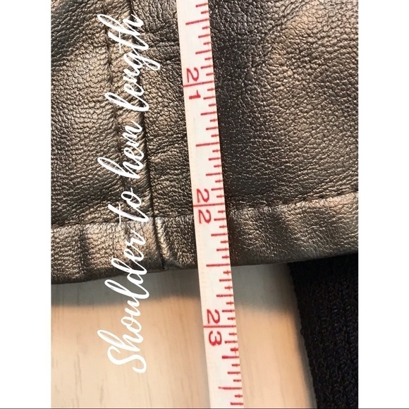 Baccini Bronze Leather Full Zip Moto Jacket - Picture 4 of 9